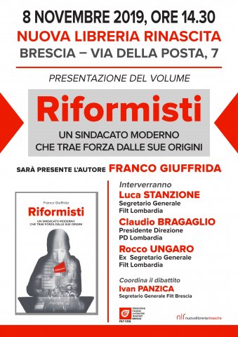 Locandina presentazione volume "Riformisti" - NLR 08 11 19